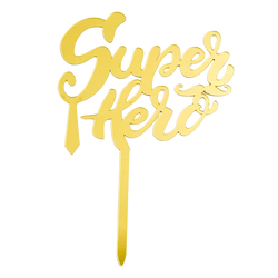 Super Hero Gold Acrylic Topper