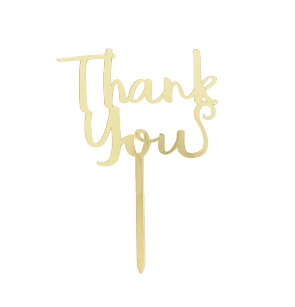 "Thank You" Gold Acrylic Tag