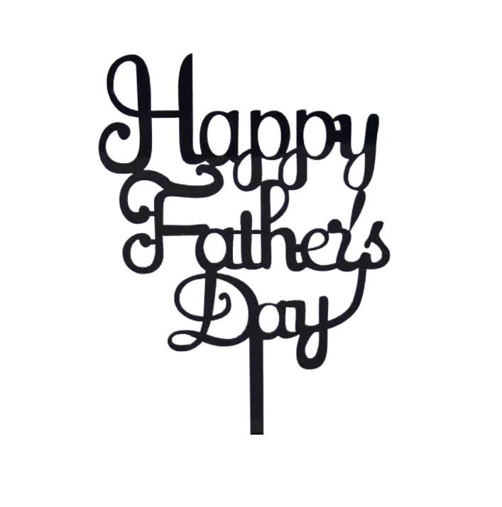 Happy Father's Days Black Acrylic Topper
