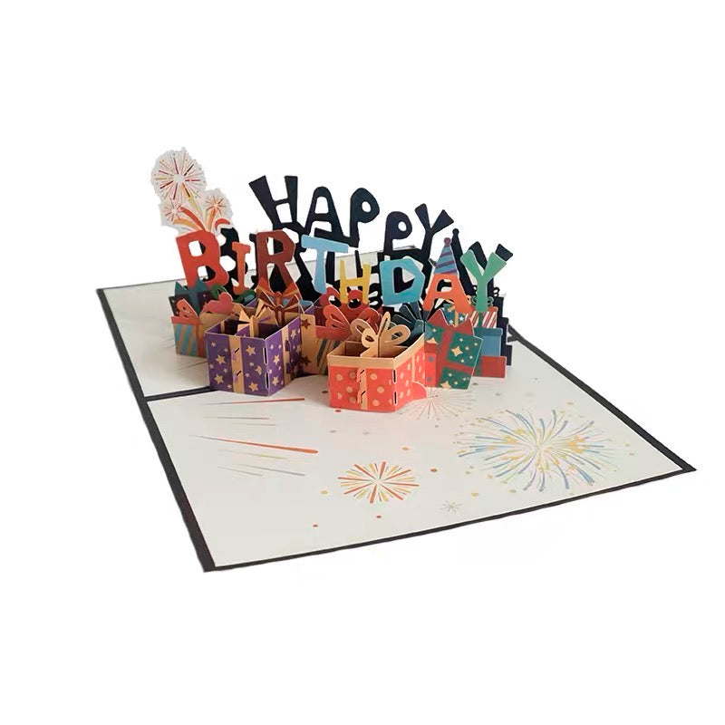 3D Gift Boxes Pop Up Birthday Card