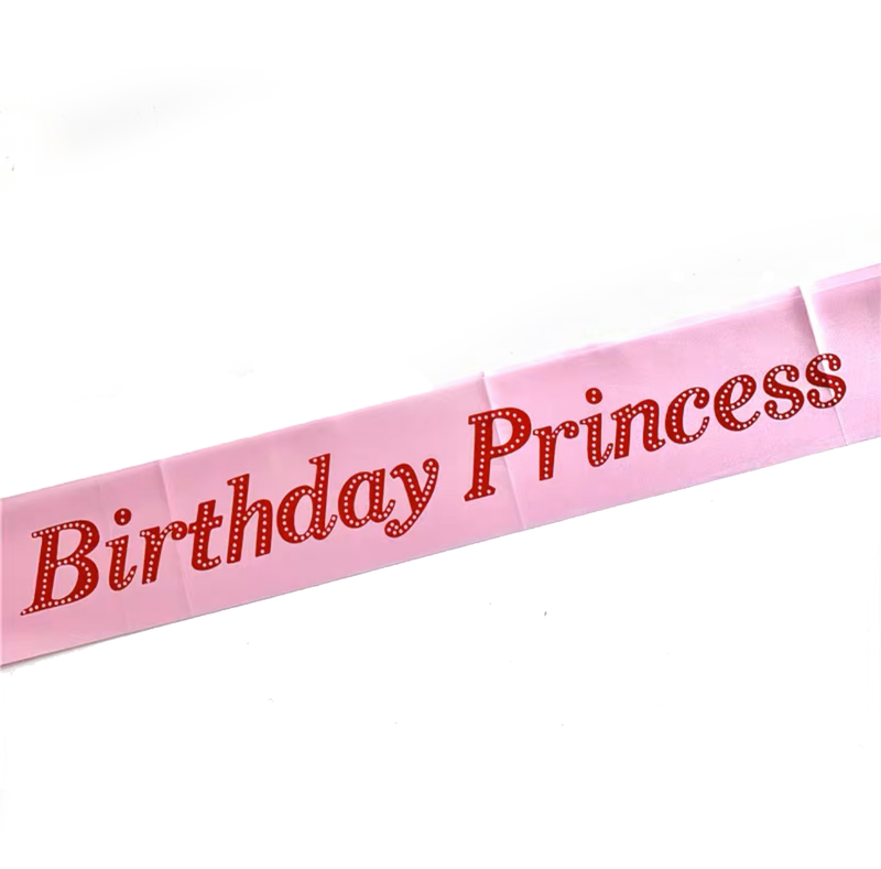 Pink Birthday Princess Sash