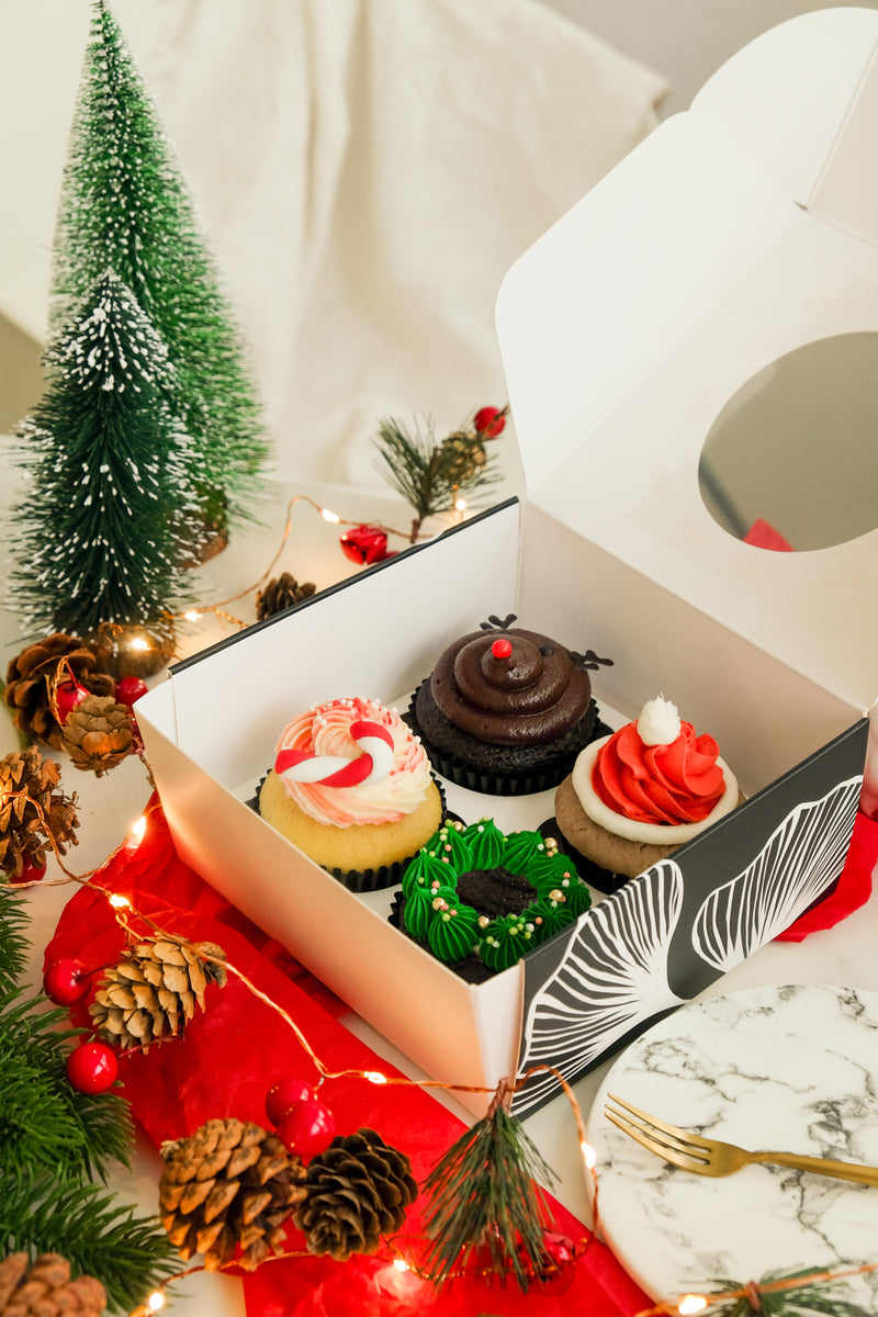 Box of 4 X'mas Cupcakes