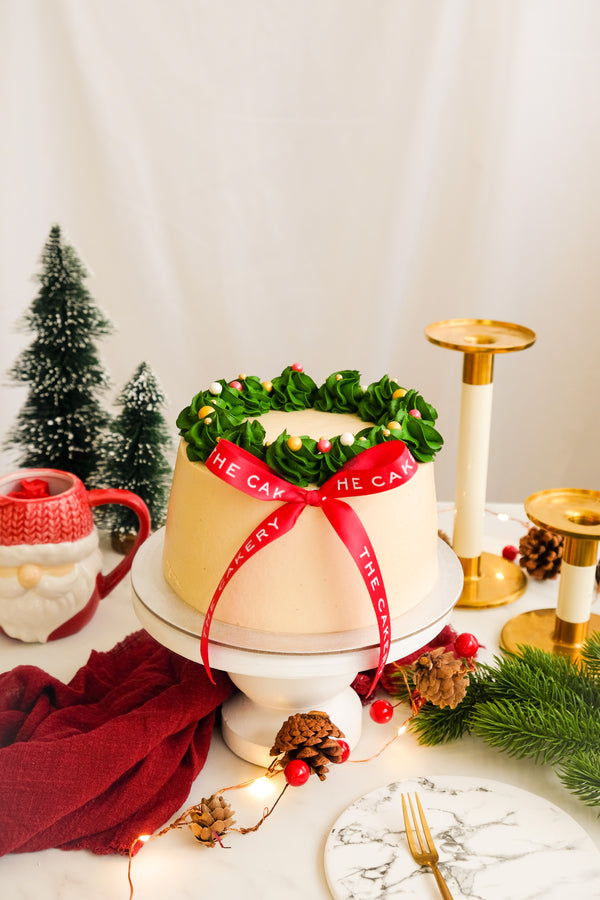 Earl Grey Black Sugar Mochi Wreath Cotton Cake