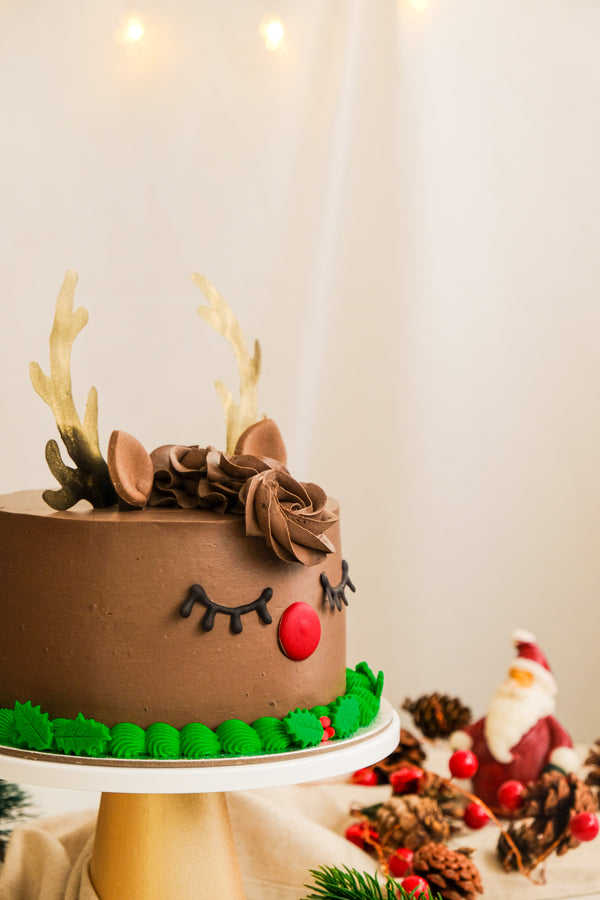 Chocolate Rudolph Cotton Cake