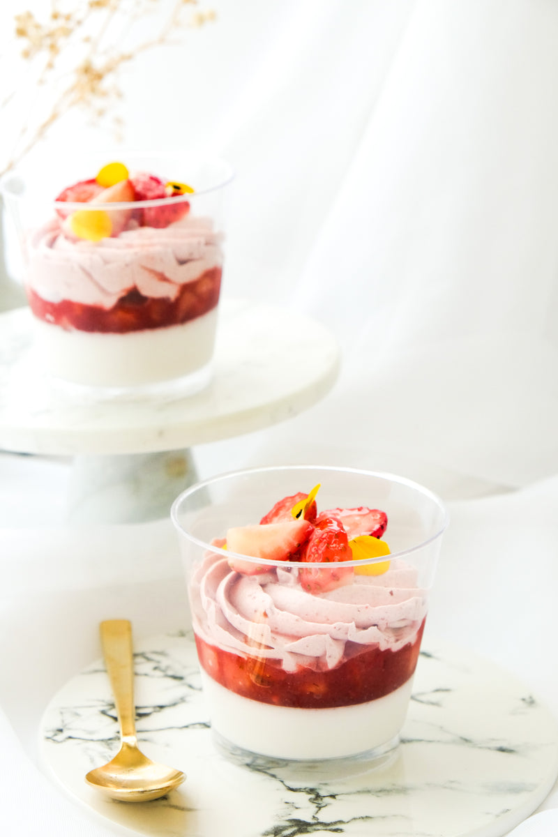 Strawberry Panna Cotta Dessert Cup