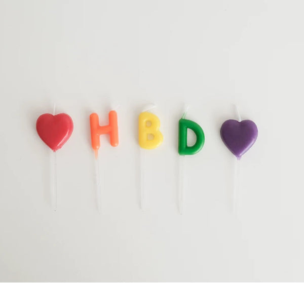 Hbd Heart Candles