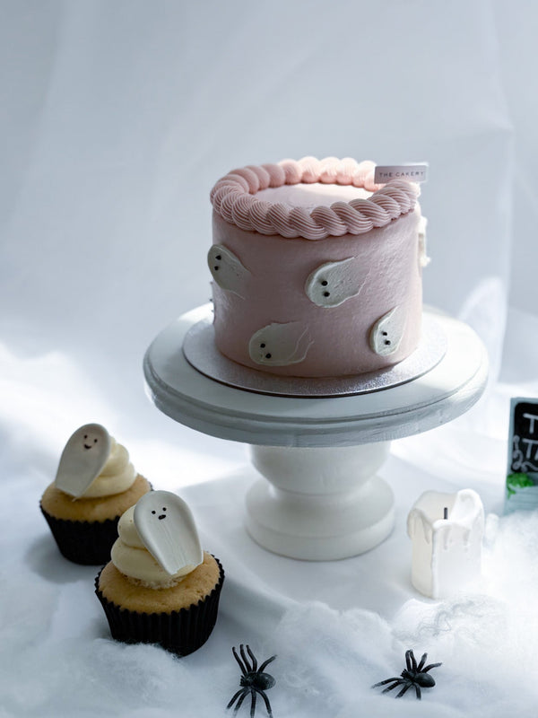 Halloween Baby Ghost Cake + Mini Ghost Cupcake Bundle