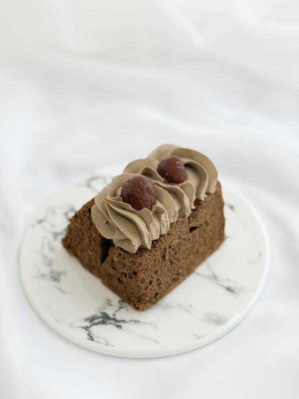 Hojicha Chestnut Black Sugar Mochi Cotton Sliced Cake