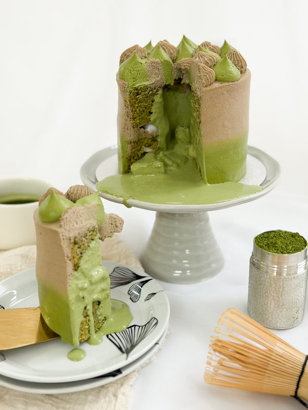 The Cakery x Via Tokyo Matcha Hojicha Mochi Lava Cake