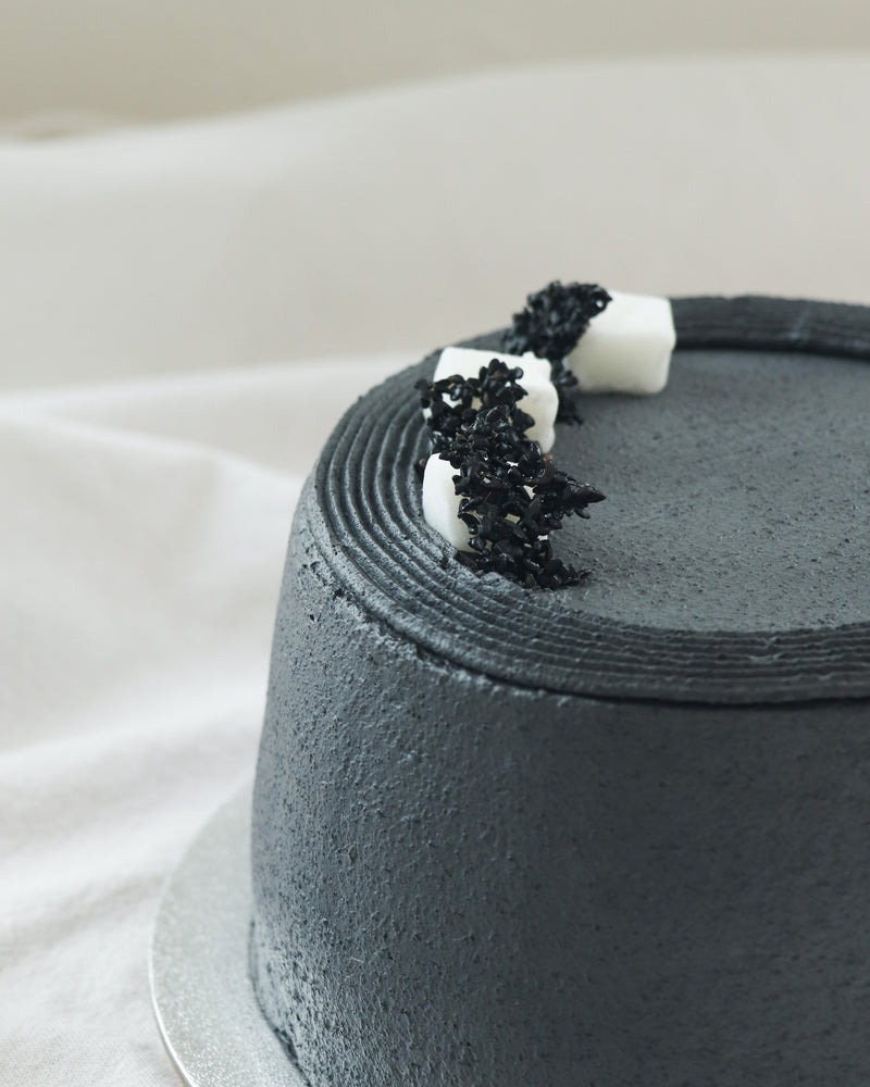 Black Sesame Tofu Mochi Cotton Cake