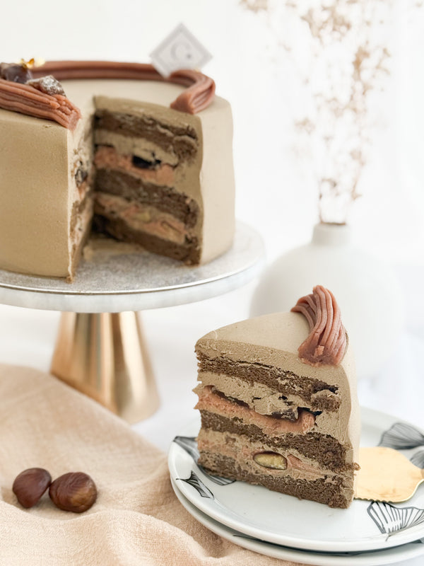 Hojicha Chestnut Black Sugar Mochi Cotton Cake