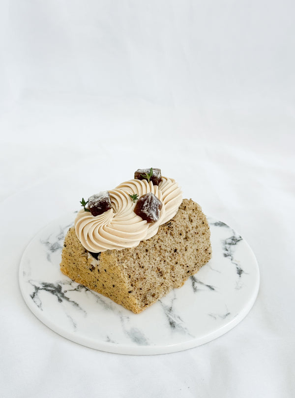 Earl Grey Black Sugar Mochi Cotton Sliced Cake