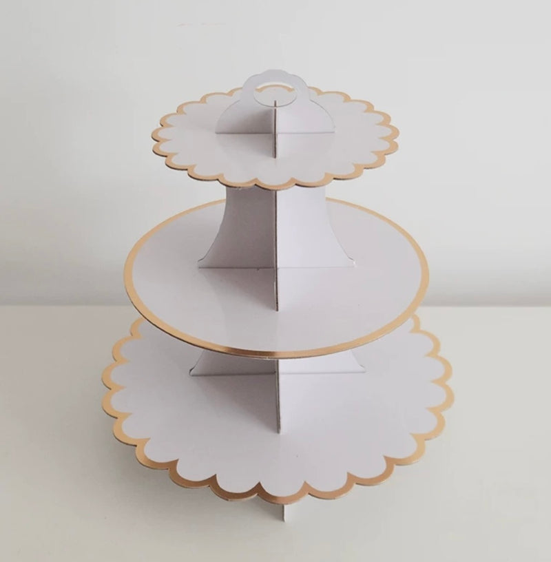 White & Gold Cupcake Stand