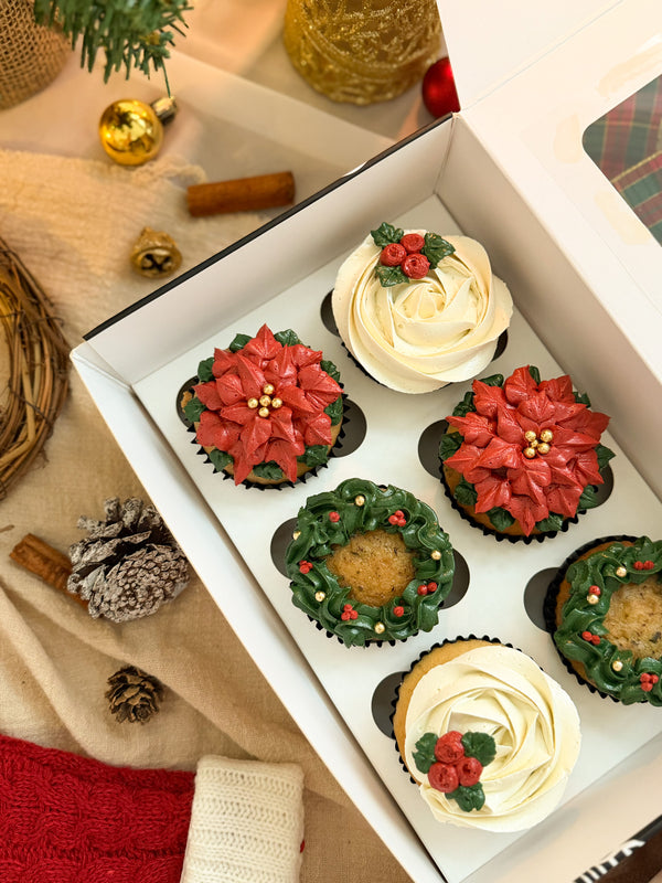 Box of 6 X'mas Cupcakes