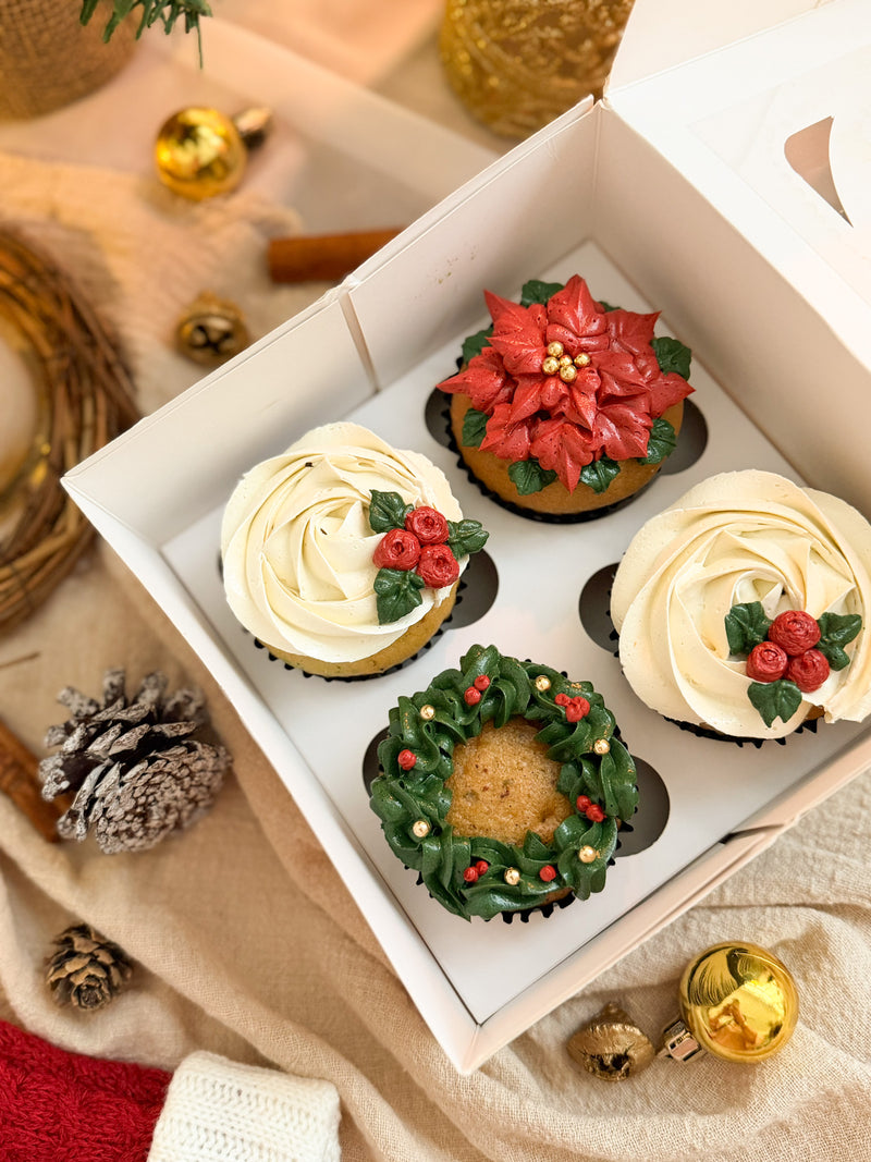 Box of 4 X'mas Cupcakes