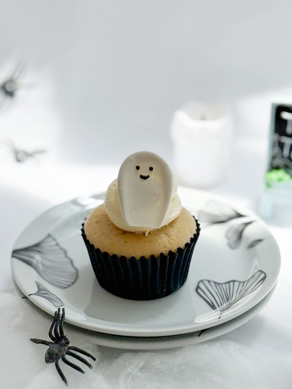 Organic Vanilla Mini Ghost Cupcake