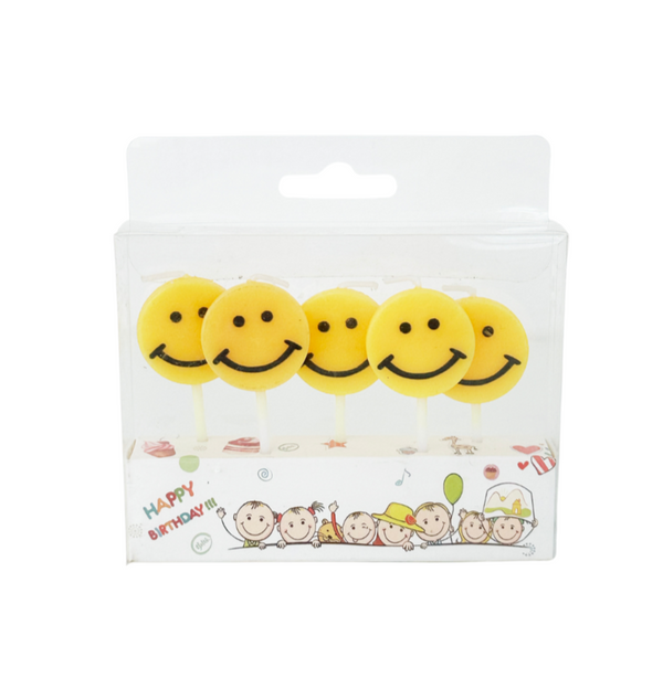 Smiley Face Candles (5 pcs)