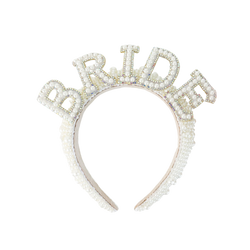 White Pearl Bride Headband