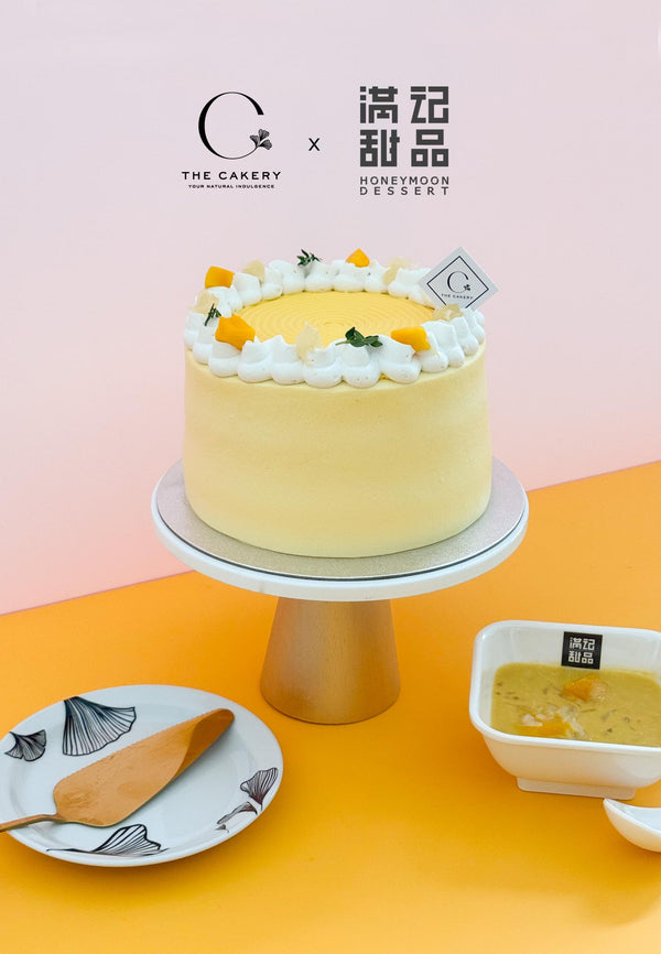 The Cakery x Honeymoon Mango Pomelo Sago Lava Cotton Cake
