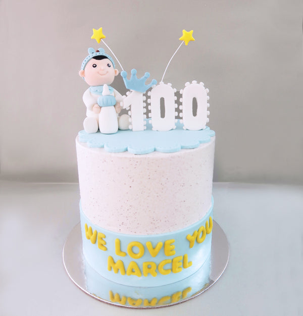 baby boy baby girl announcement cake