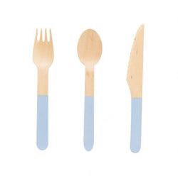 Wooden Cutlery (Blue)