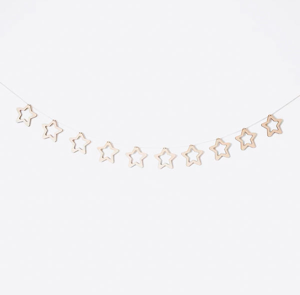 Wooden Star Garland