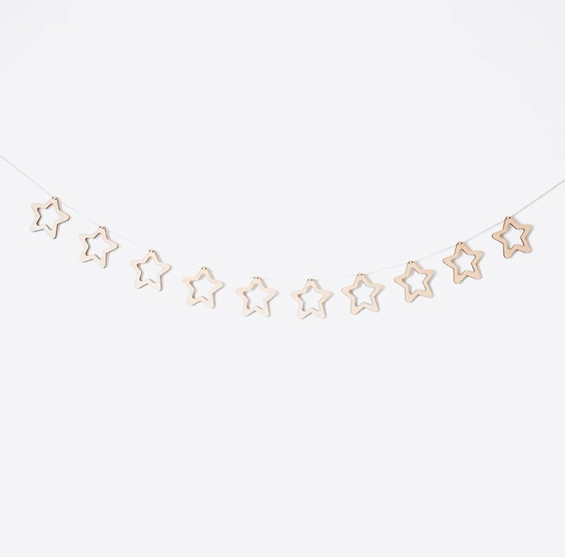 Wooden Star Garland