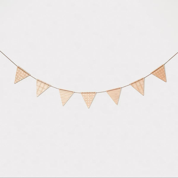 Wooden Flag Garland