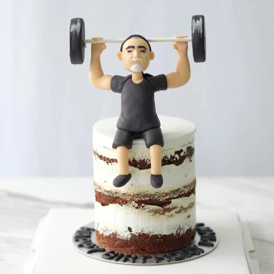 Working out cake