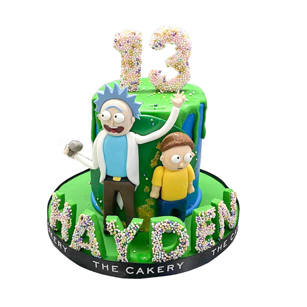 Rick and Morty-themed Cake